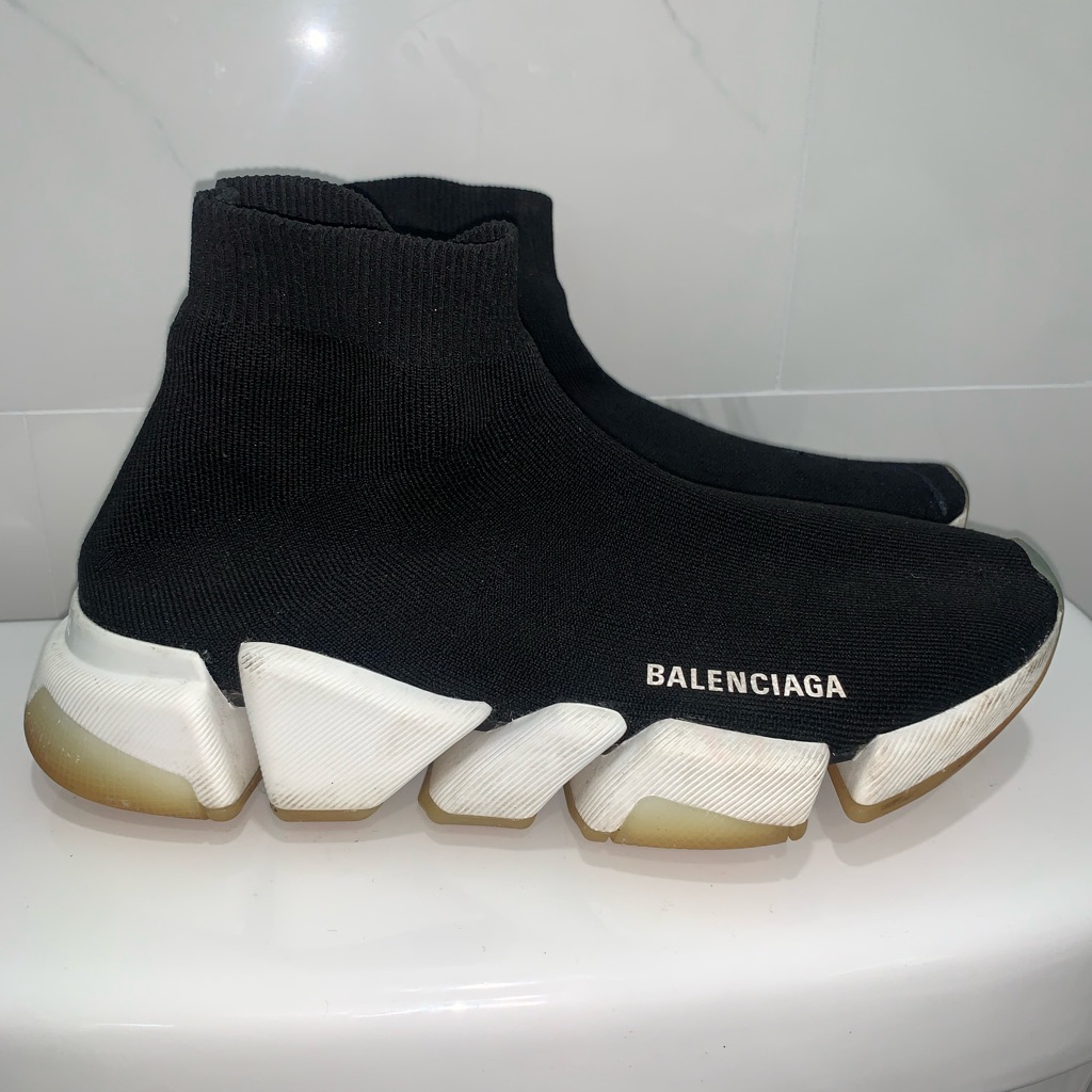 Balenciaga Speed Sneaker ‘Black’ Sock Men’s Size 9 Authentic